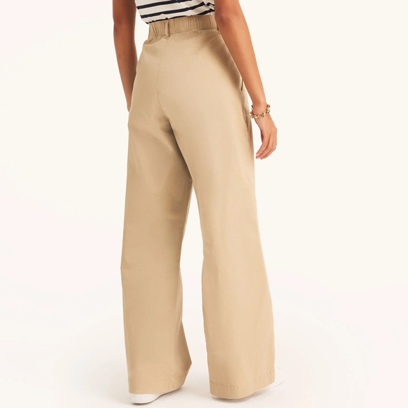 Nautica Jeans Women’s Wide Leg Khaki Coronado Beach Sailor Pants - Size 6 NWT - Picture 2 of 16
